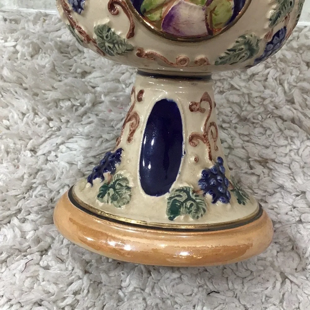 German stoneware hand painted goblet vintage 70’s